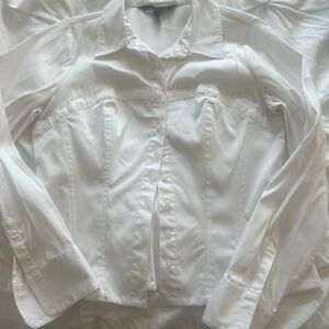 White House Black Market Crisp White Blouse